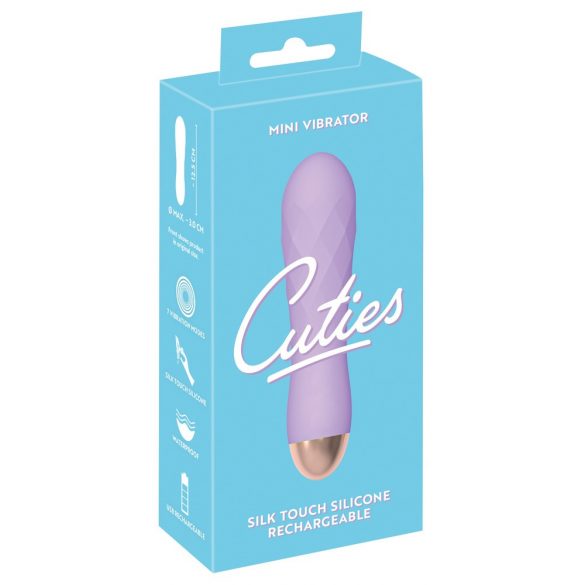 Cuties Mini - rechargeable, waterproof, grid vibrator (purple) 