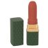 Emerald Love - rechargeable, waterproof lipstick vibrator (green-bordeaux)