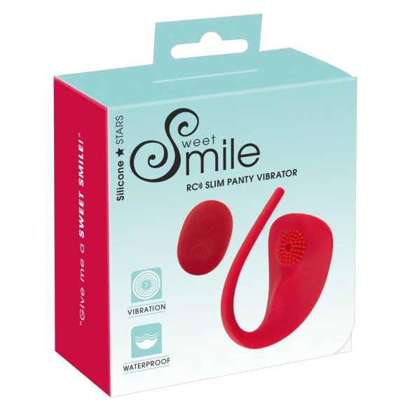 SMILE Slim Panty - Battery-Powered, Wireless Clitoral Vibrator (Red) 