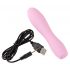 Cuties Mini 3 - Rechargeable, waterproof, ribbed vibrator (pink)