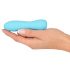 Cuties Mini 3 - Rechargeable, Waterproof, Ribbed Vibrator (Turquoise) 