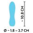 Cuties Mini 3 - Rechargeable, Waterproof, Ribbed Vibrator (Turquoise) 