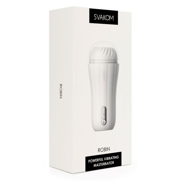 Svakom Robin - Rechargeable Masturbator (White) 