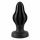 ANOS - Super Soft, Ribbed Anal Dildo - 5cm (Black) 