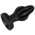 ANOS - Super Soft, Ribbed Anal Dildo - 5cm (Black) 