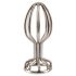 ANOS Metal Cage Steel Anal Dildo (Silver) 2.8cm 