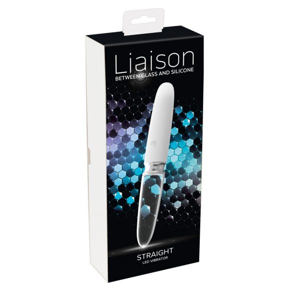 Liaison Straight - Rechargeable LED Vibrator (Translucent-White) 