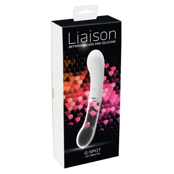 You2toys Liaison - Silicone-Glass LED Vibrator (Clear-White) 