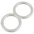 You2Toys - Metal Effect Dual Silicone Cock and Ball Ring (Silver) 