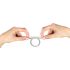 You2Toys - Metal Effect Dual Silicone Cock and Ball Ring (Silver) 