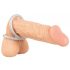 You2Toys - Metal Effect Dual Silicone Cock and Ball Ring (Silver) 