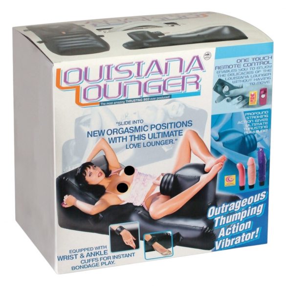 Louisiana Lounger - Sex Bed with Built-in Vibrator (Black) 