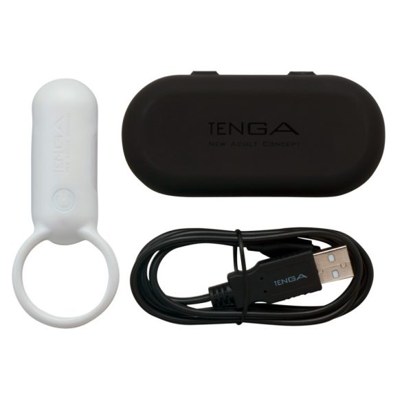 TENGA Smart Vibe - Vibrating Cock Ring (White) 