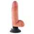 King Cock 7 Flexible Dildo with Suction Cup (7 Inch) - Natural 