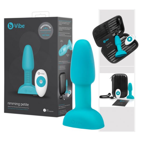 b-Vibe Rimming - Rotating Beaded Anal Vibrator (Teal) 