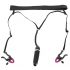 Bad Kitty - Crotchless Panties with Clamps and Vibrator - Black (S-L) 