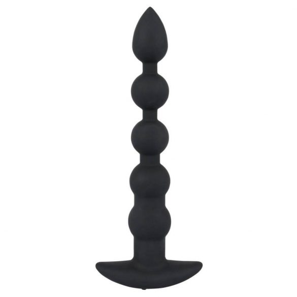 Black Velvet - Rechargeable 5-Bead Anal Vibrator (Black) 