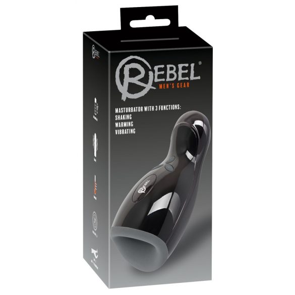 Rebel - Heated, Vibrating, Up-Down Masturbator (Black) 