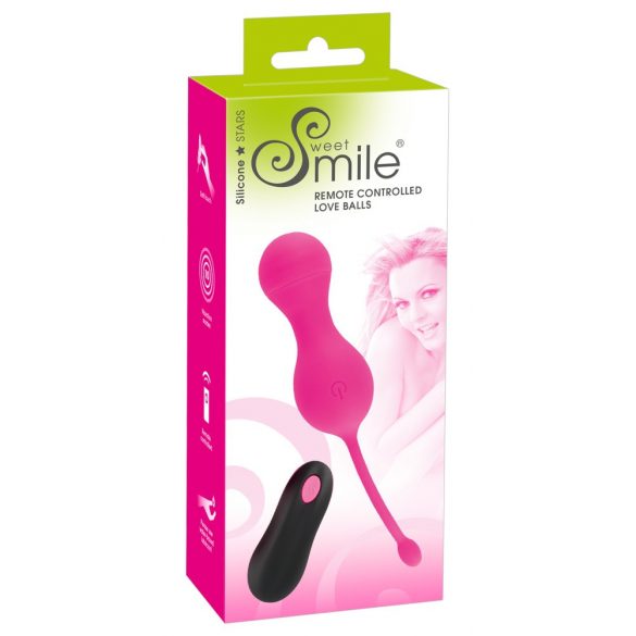 SMILE Love Balls - Rechargeable Wireless Vibrating Egg (Pink) 