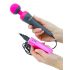 PalmPower Wand - Massage Vibrator with Powerbank (Pink-Grey) 