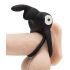 Happyrabbit Waterproof Rechargeable Penis and Scrotum Ring (Black) 