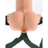 Fetish Strap-On 6 - radio controlled, rechargeable, attachable, hollow vibrator (natural)