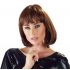 Cottelli - Medium Length Brown Bob Wig with Bangs 