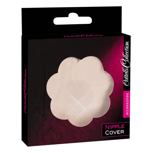 Cottelli Flower Nipple Patches - Nude (12 pcs) 