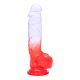 Sunfo - Realistic Suction Cup Dildo - 21cm (Transparent-Red) 