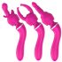 Lonely - 2in1 rechargeable, interchangeable head massager and G-spot vibrator (pink)