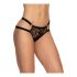 Patterned Chain Thong (Black)  - M/L