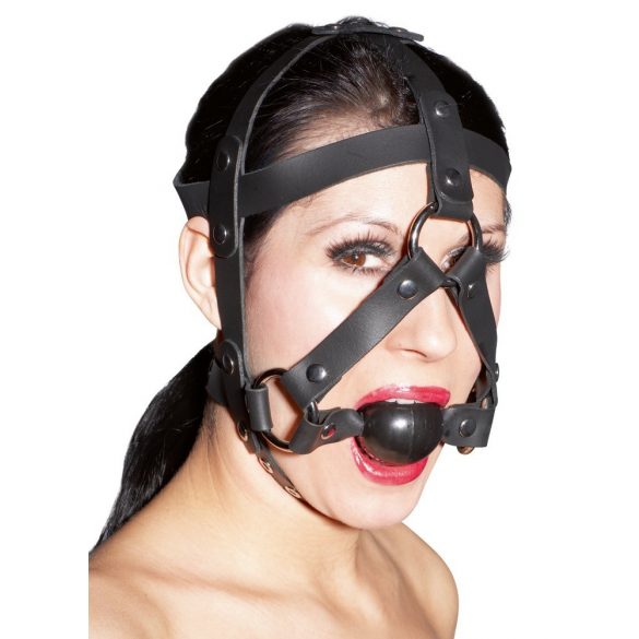 ZADO - Leather Tool with Mouth Gag (Black) 