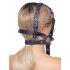 ZADO - Leather Head Mask with Bit and Lead Rein (Black) 