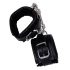 ZADO - Leather Wrist Cuffs with Carabiner (Black) 