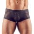 Transparent Striped Boxer Briefs (Black)  - L