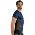 NEK - Men's Blue Top with Black Lacing and Mesh Panels  - M