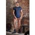 NEK - Men's Blue Top with Black Lacing and Mesh Panels  - M