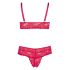 Cottelli Plus Size - Soft Lace Bra Set (Red) 