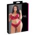 Cottelli Plus Size - Soft Lace Bra Set (Red)  - 2XL