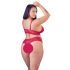 Cottelli Plus Size - Soft Lace Bra Set (Red)  - 3XL