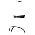 Cottelli - Metal ring bra set (black) - 85B/L