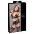 Cottelli Bondage - Lace Shiny Lingerie Set (4 Pieces)  - XL