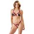 Cottelli - Open Bra Set with Metal Rings (Burgundy)  - M/L