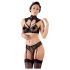 Cottelli - Collared Lace Bra Set (Black)  - 75C/S