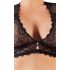 Cottelli Plus Size - Lace Lingerie Set with Rhinestones (Black)  - XL