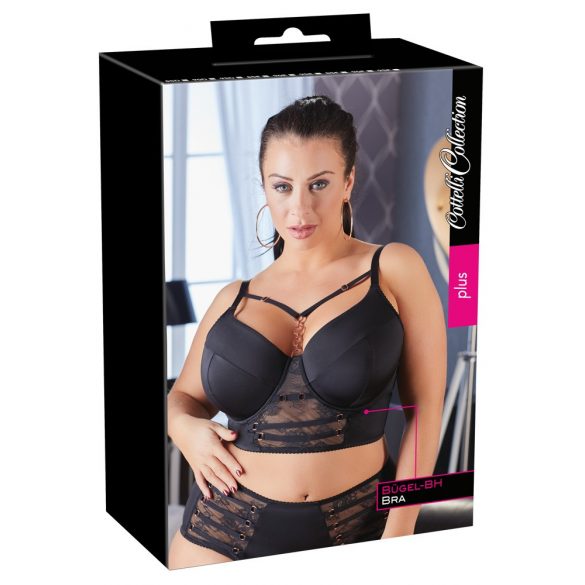 Cottelli Plus Size - Strap Lace Bra (Black)  - 95D