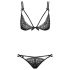 Obsessive Intensa - Double Strap Bra Set (Black) 