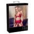 Abierta Fina - Shimmering Chain Lingerie Set (Red) 