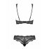 Luvae Floral Strappy Bra Set (Black) 