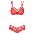 Obsessive 860-SET-3 - Strappy Rose Lace Bra Set (Red) 